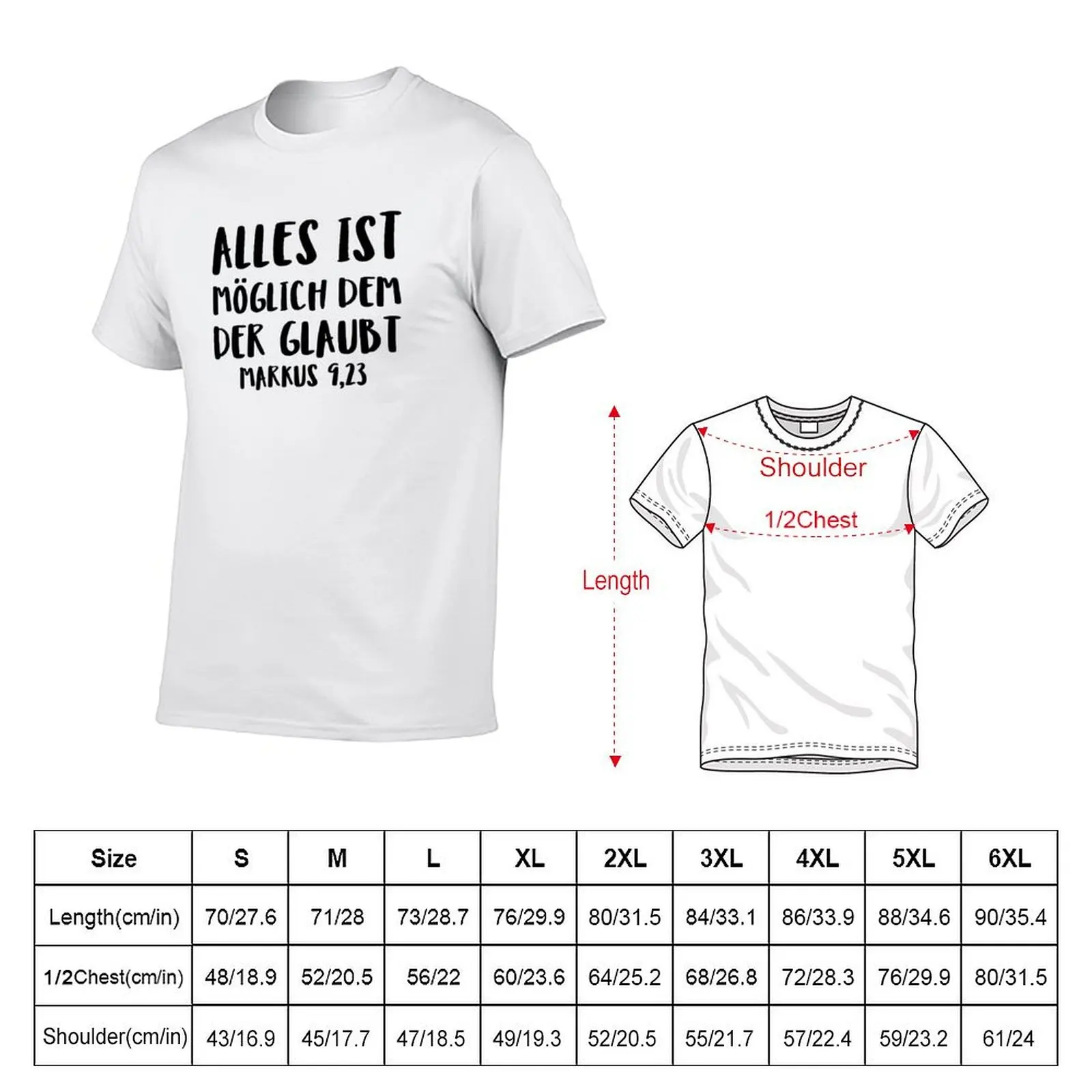 Markus heavy Der Alles M?glich t 923 T-Shirt Ist custom man Glaubt Dem man t shirt summer cotton shirt print shirt t