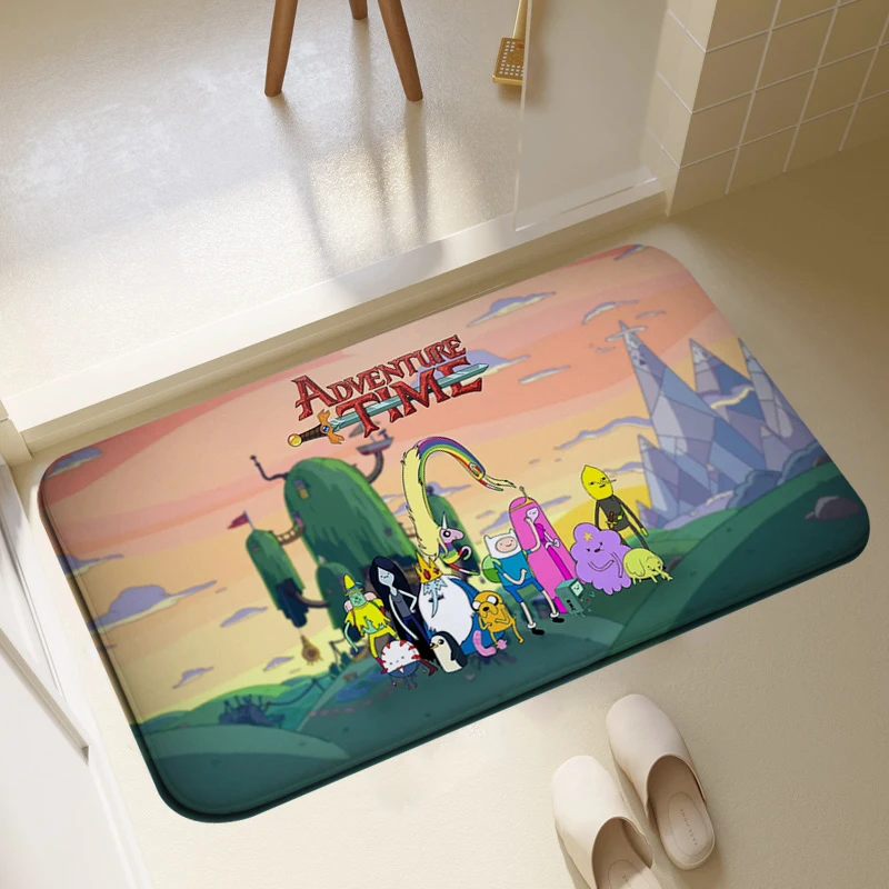 Adventure Time Non-slip Kitchen Mat Bathroom Door Mats Home Decoration Accessories Children Room Doormat Bath Prayer Rug Hallway