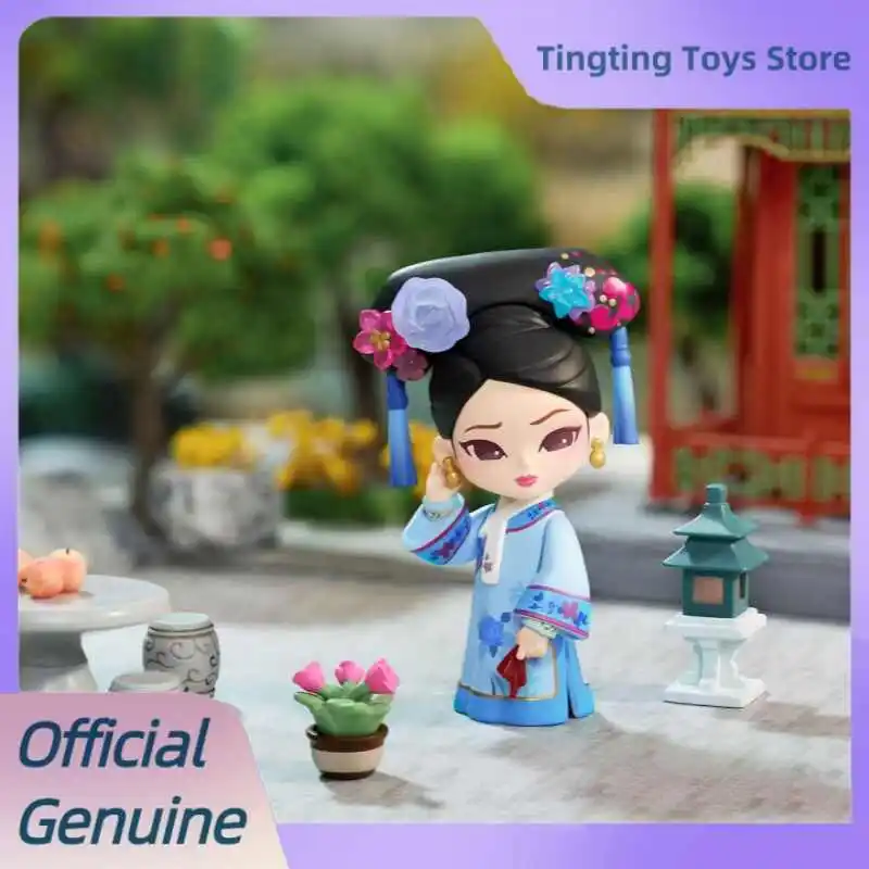 Genuíno lenda de zhen huan v4 série caixa cega estatueta ornamentos brinquedos chinses estilo bonecas caixa mistério presente de aniversário da menina