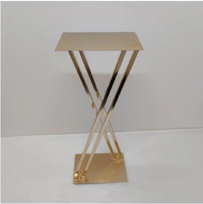 10pcs)Gold Silver Square Mirror Column Stainless Steel Table Decorations Wedding Tall Centerpiece 194