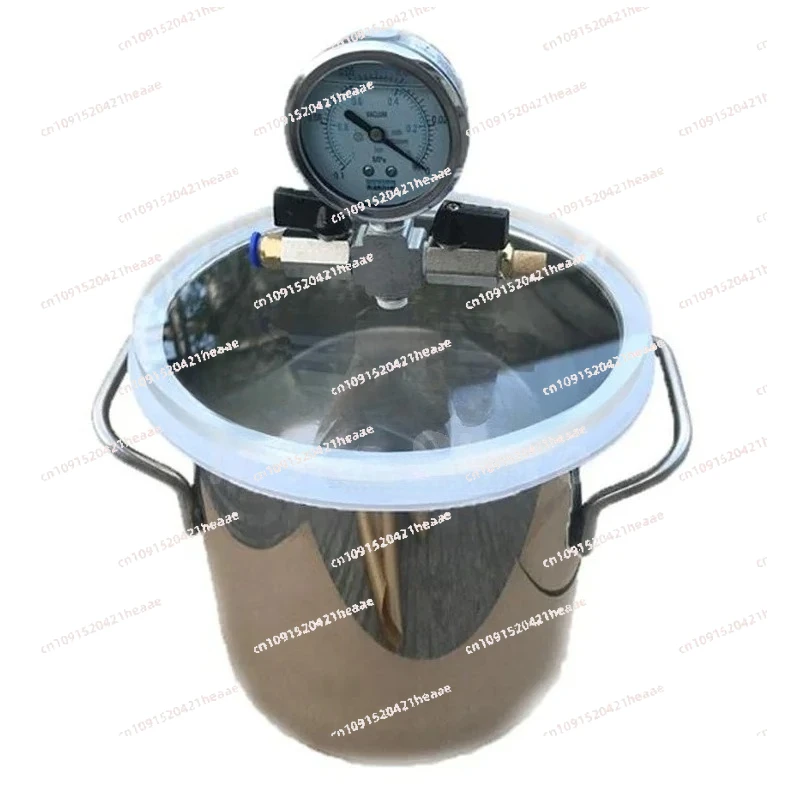 Suitable for 12L Vacuum Defoaming Tank Barrel Stainless Steel Vacuum Chamber Crystal Glue Maker Glue Epoxy Resin Silica Gel