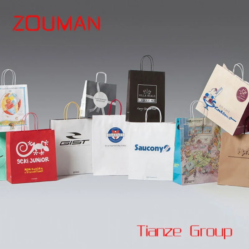 Custom , custom bags with logo luxury shopping bag with logos takeaway cup holder with paper bag packaging paper bags with your 