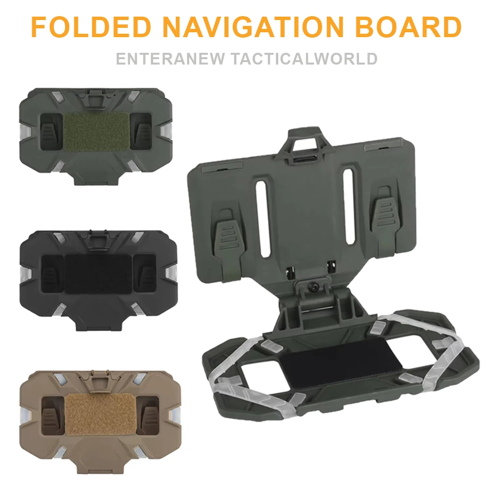 Tactical Molle Folding Navigation Board CS Airsoft Panel Molle Carrier Board Mobile Phone Holder Mount Accessones