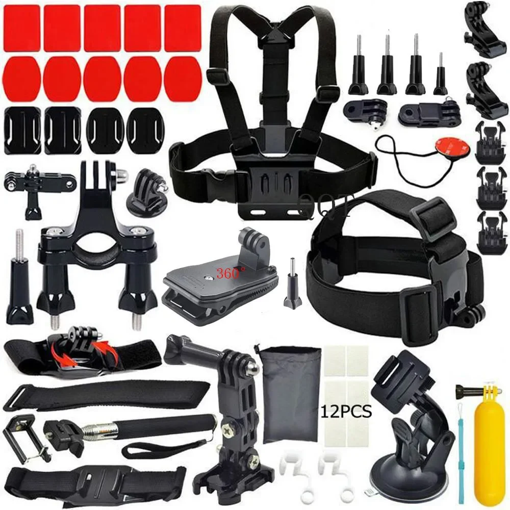 Universal Adapter Tripé Montagem Set para Gopro Hero, Chest Strap, Action Camera Acessórios