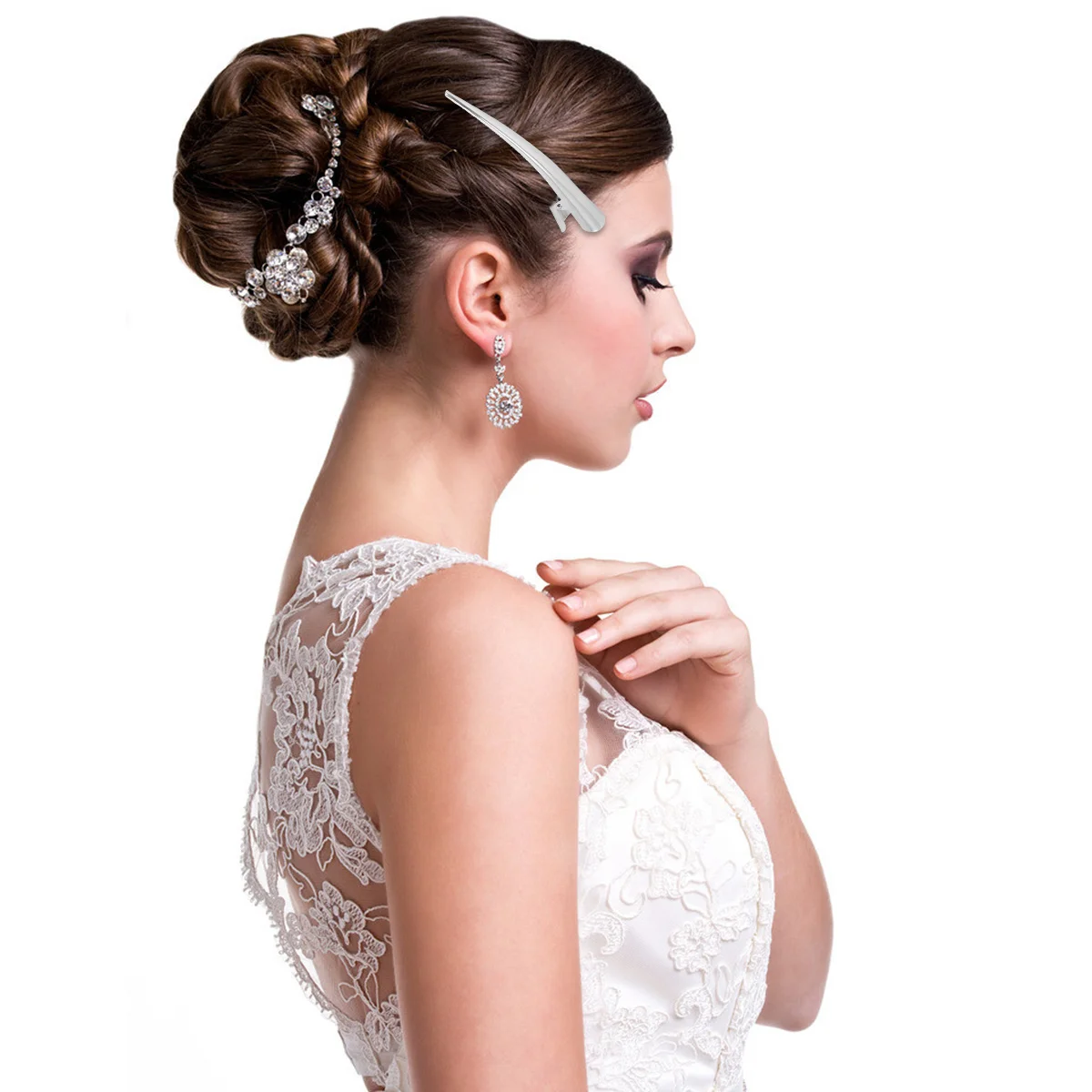 

12 pcs Duckbill Hair Clips Non-Slip Metal Sectioning Hairpins For Styling Strong Grip Salon Barber Craft Home Use