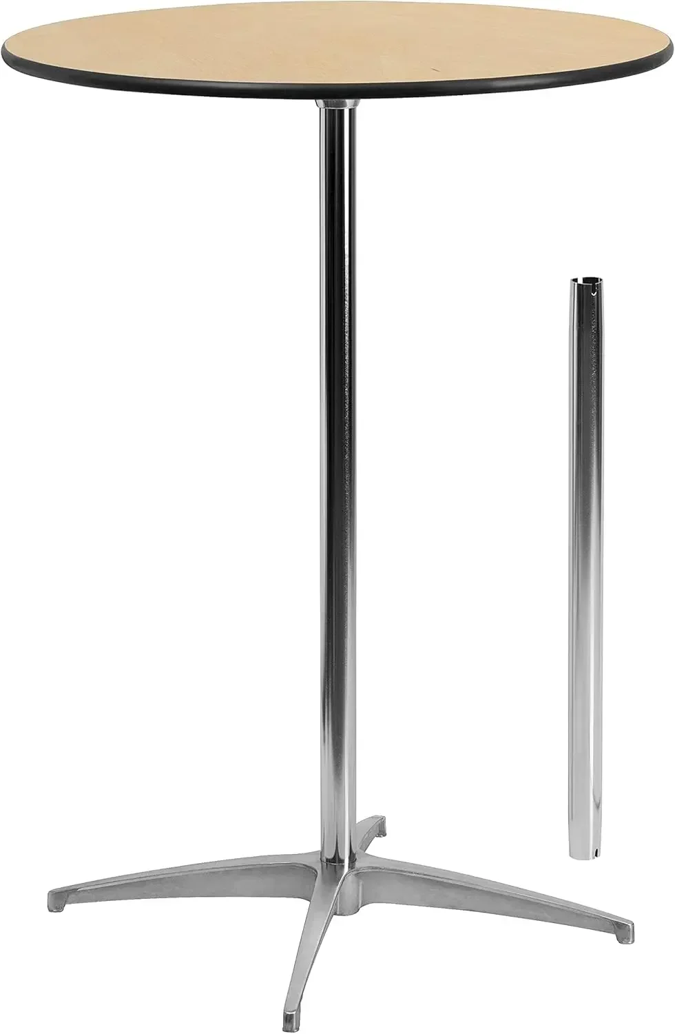 

BestsellerLars 30'' Round Wood Cocktail Table with 30'' and 42'' Columns, Adjustable Wood Bar Height Table for Events or Home Us