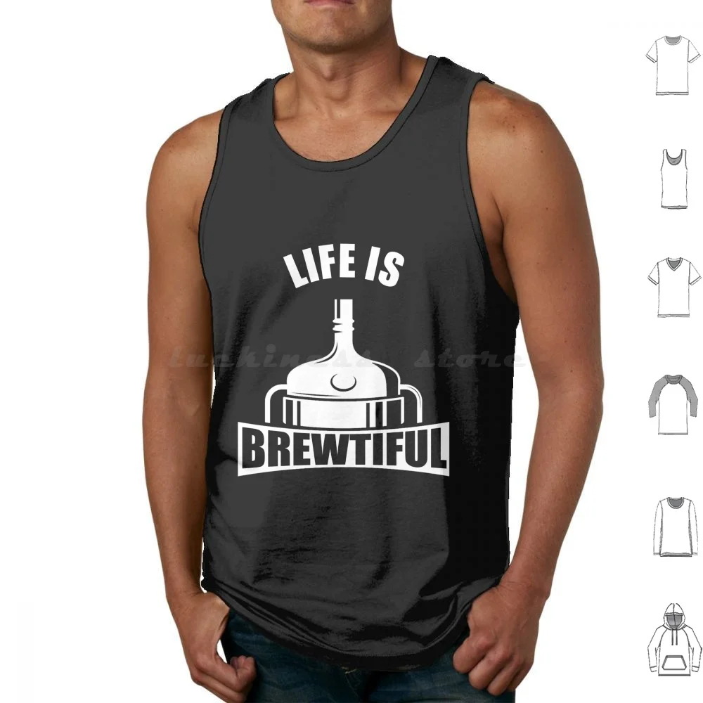 Life Is Brewtiful Tank Tops Print Cotton Byfab Life Is Brewtiful Beergeek Brewtiful Life Is Beautiful Beer Lover