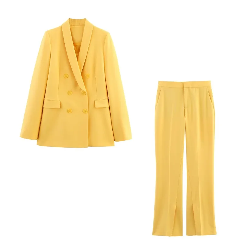 

TRAFZR Professional Women's 2PC Suit Set Slim Fit Long Trousers Workwear Formal Meeting Attire