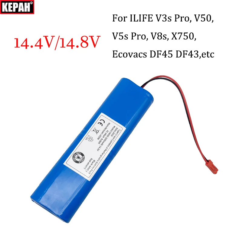 Original lithium battery For Ilife Zaco V3s V5s V8s Ecovacs DF45 DF43 V3 X3 V50 V55 V5Lpro 14.4V Robot Vacuum Cleaner parts