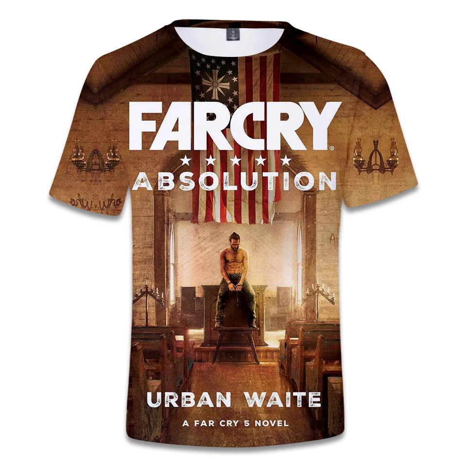 New Far Cry 5 T Shirts Game High Quality Men Women Cool Far Cry 5 T Shirts 3D Print Summer Breathable Oversized Tops