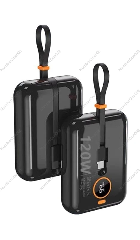 

10000mAh Fast Charging Power Bank - 22.5W, Digital Display, Built - in Cable for Android and Apple