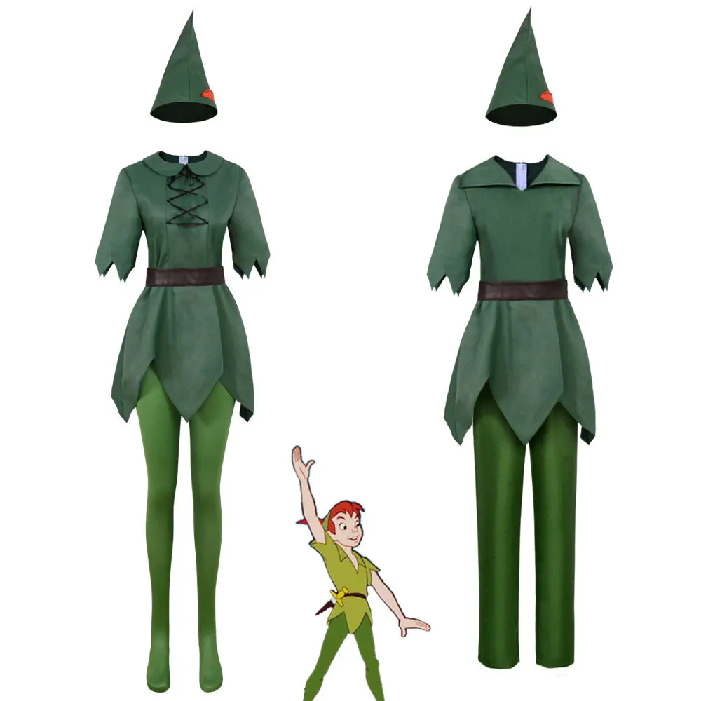 

Peter Pan Cosplay Costume – Tinker Bell Green Fairy Outfit Complete Role-Play Set