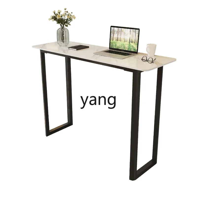 Ltt against the wall Long strip narrow table High foot home living room Balcony Coffee bar Desk integrated