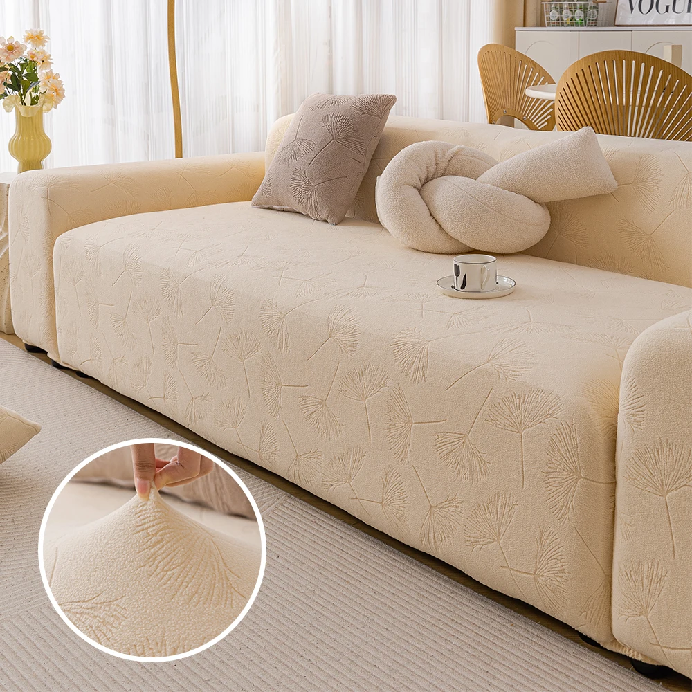 Dandelion Flower Plush Sofa Cushion Anti-Slip Thick Warm Soft Winter Cover Comfortable Riding Experience New Plush Towel