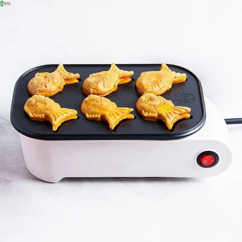 

Octopus Ball Maker Takoyaki Baking Pan Electric Taiyaki Machine Sausage Hotdog Eggs Omelette Grill Japanese Fish-Shape Cake Oven