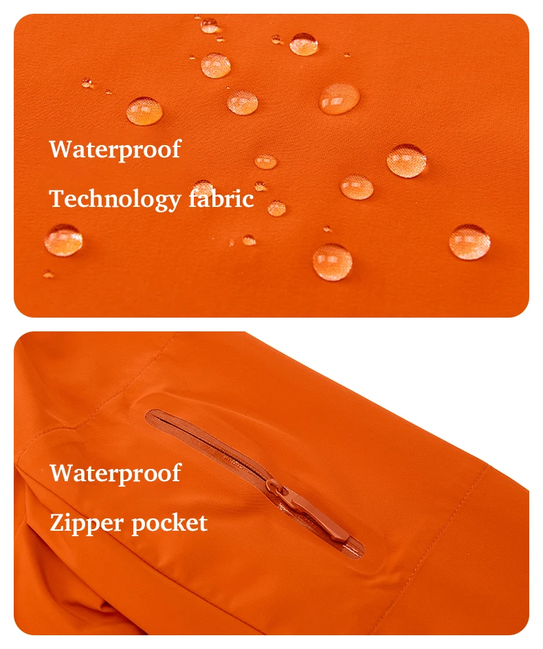 LNGXO Herren Damen Wander-Regenmantel, Sonnenschutz, Camping, Trekking, wasserdichte Jacke, Unisex, Stretch, Zwei-Wege-Reißverschluss, Windjacke – Detail 15