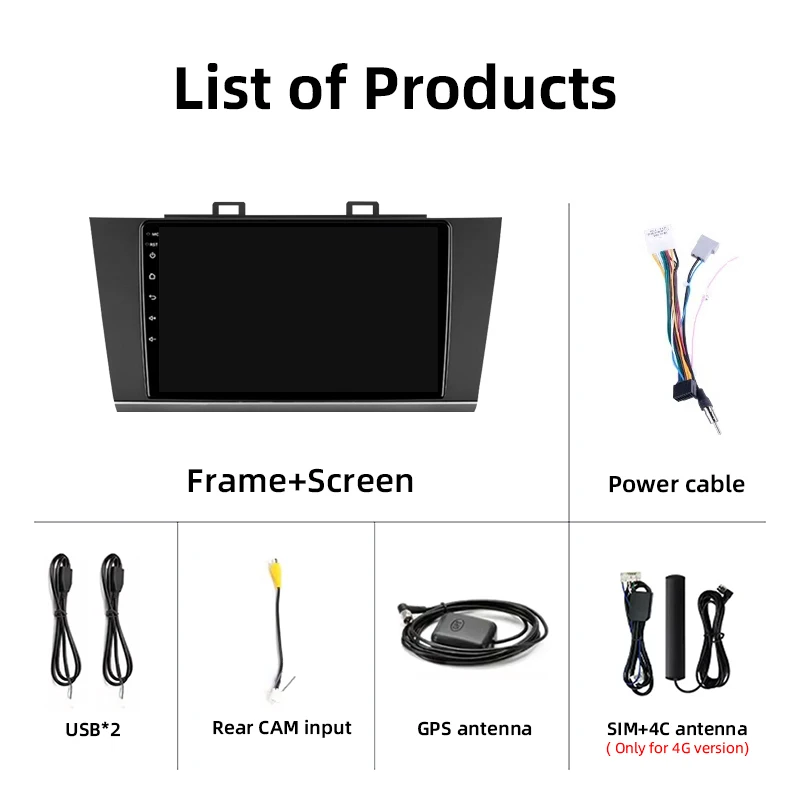 Android 13 Autoradio Für Subaru Outback Legacy 2015 2016 2017 2018 Navigation Multimedia Player Stereo WiFi + 4G Video 360 Kamera