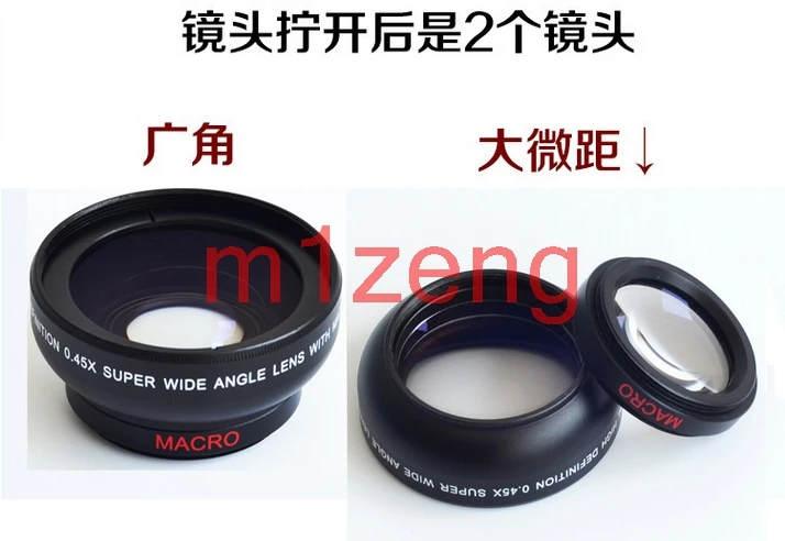 0.45x 37mm Wide Angle Macro Conversion LENS for 37 mm canon nikon sony pentax fuji olympus dslr dv camera phone