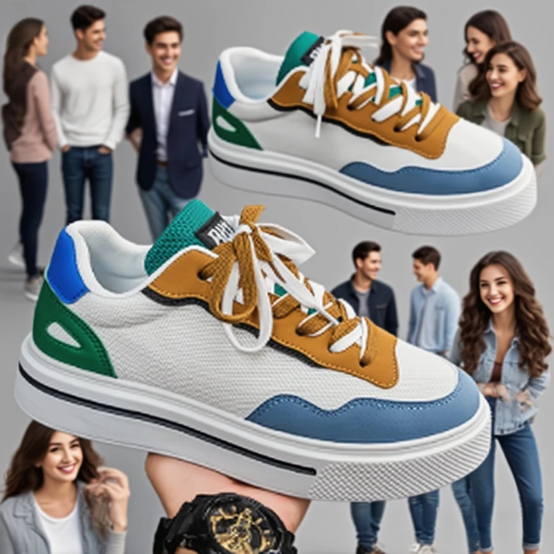

2025 New Versatile Niche Fashion Thick Sole Trend Casual Men's Shoes Personalized Low Top Board Shoes Trend