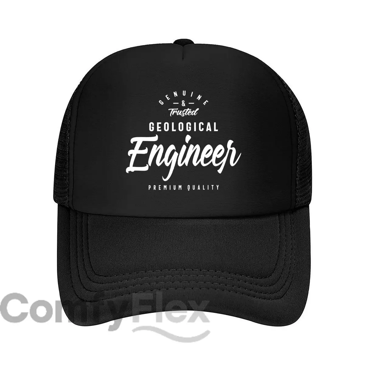 Geological Engineer Typography Art Mesh Baseball Cap Casual Hat Outdoor  For Womens Unisex Female