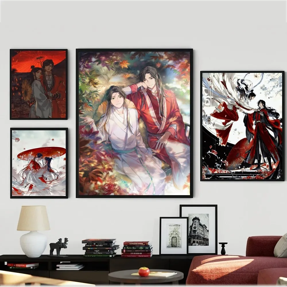 Tian Guan Ci Fu Poster Posters Kraft Paper Vintage Poster Wall Art Painting Study Aesthetic Art Small Size Wall Stickers