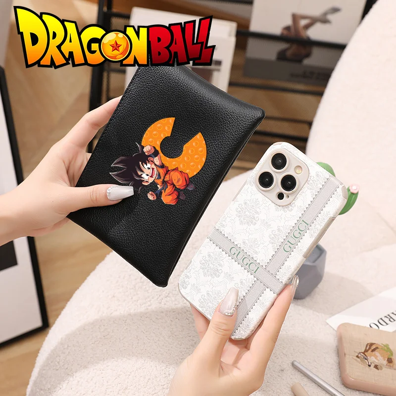 

Крутой кошелек с мультяшными персонажами Dragon Ball, портативная сумка для хранения с персонажами аниме Гоку и Вегетой, универсальная косметичка, легкая, новая модная модель.