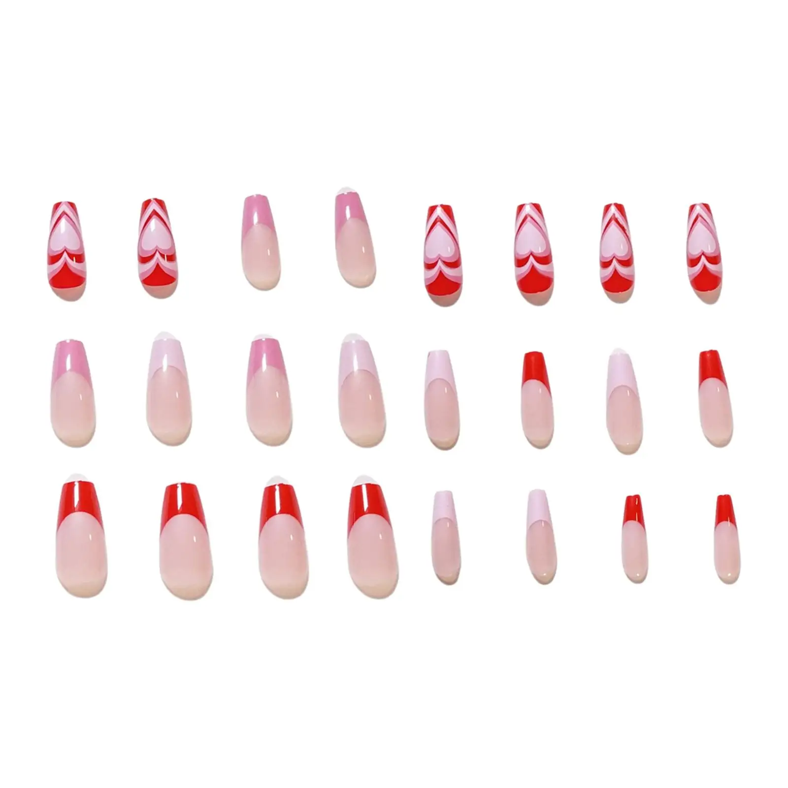 24 Pieces Press on Nails Women Girls Removable Portable Easy to Wear Exquisite for Nail Extension Stylish for Home DIY Nail Art