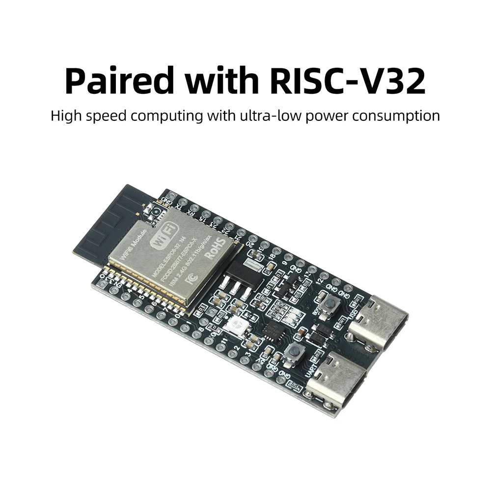 ESPC6-32-N4 WiFi Bluetooth Development Module Core Board CH343 Driver Dual Type-C Ports with Pins