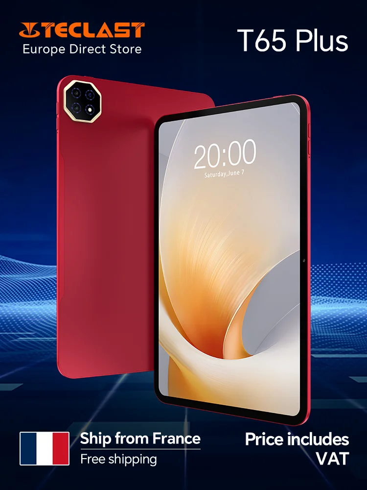 Teclast T65 Plus Android 15 tablet 13,4 "120 Hz IPS 20 GB RAM (8 GB + 12 GB) 256 GB ROM 10000 mAh Dual 4G TLE GPS 13 MP AI-camera T65Plus - afbeelding 2