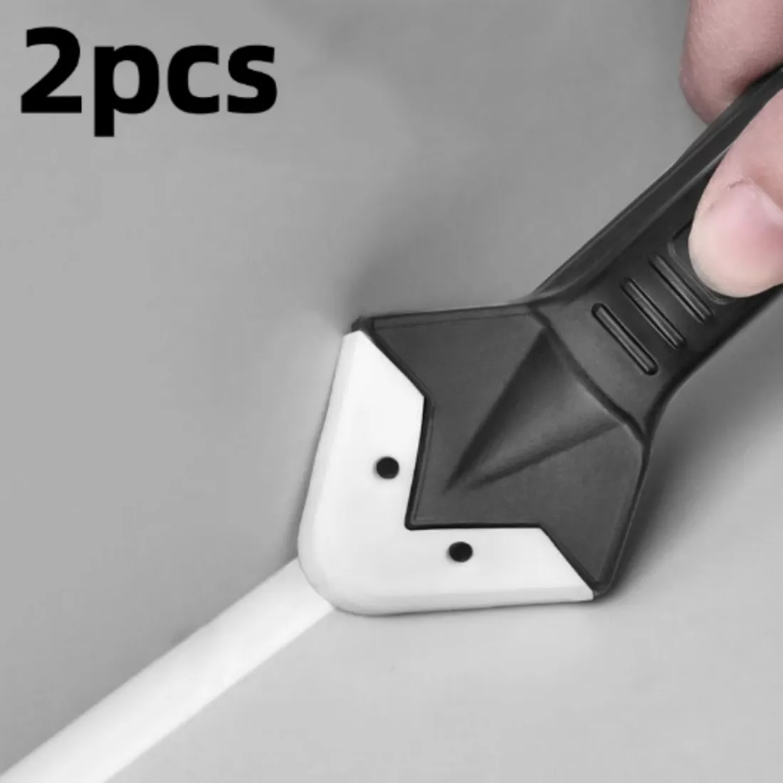 2 Sets 3-in-1 Silicone Caulking Tool Kit with Replaceable Heads, Ideal for Sealing, Cleaning & Grout, Home Repair Must-Have