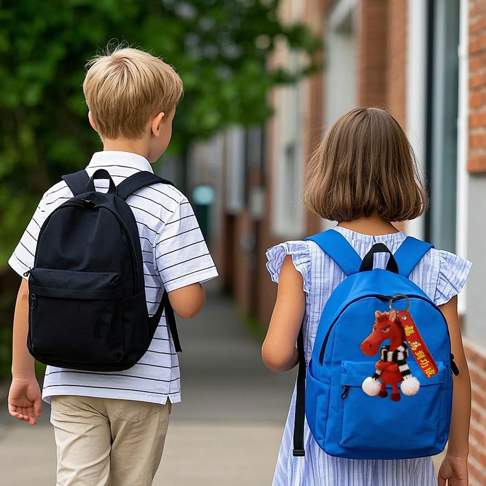 Ciondolo per borsa 2026 Anno del cavallo Portachiavi in peluche Ciondolo per borsa Cavallo farcito Portachiavi Ciondolo per uomo Donna Ragazzi Ragazze Gioventù