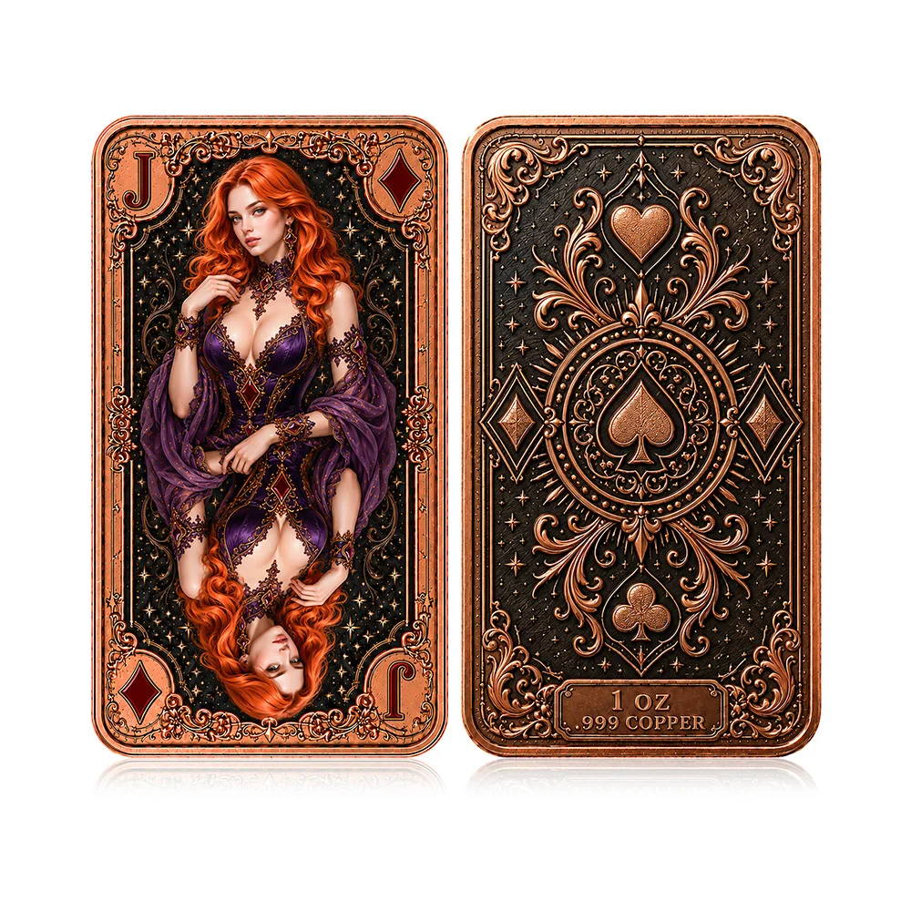 1oz .999 Feinkupferbarren Poke – Vintage Collectible Playing Cards Bewertung und Preis