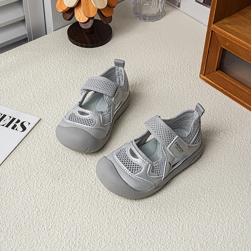 Girls Princess Shoes Mesh Breathable Toes Capped Kids Casual Shoes Soft Sole 2026 Summer New Children Sports Sandals Non-slip