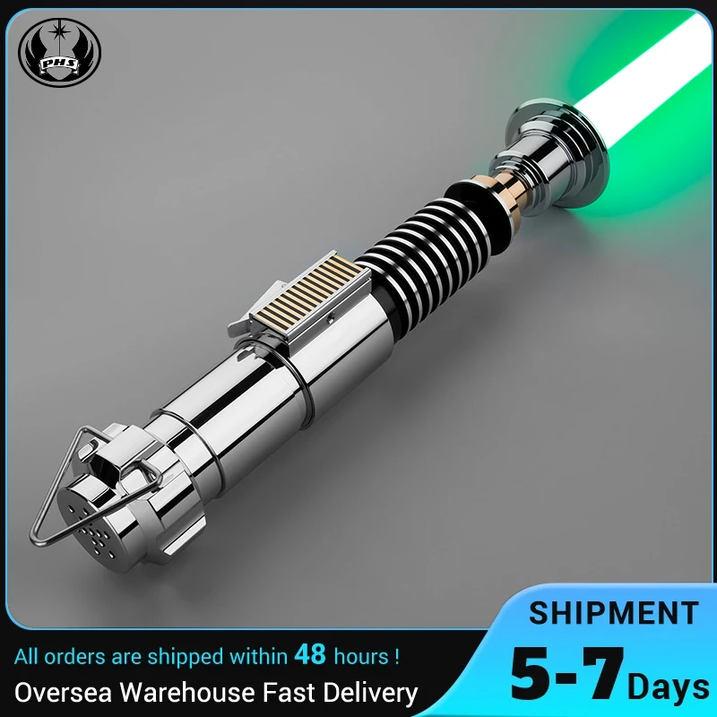 PHS Luke V2 Smooth Swing Lightsaber Metal Hilt Heavy Dueling Color Changing Sound Force Blaster Effect Light Sword Ideal Collectible Item For Star SW Adult Hobby Fans
