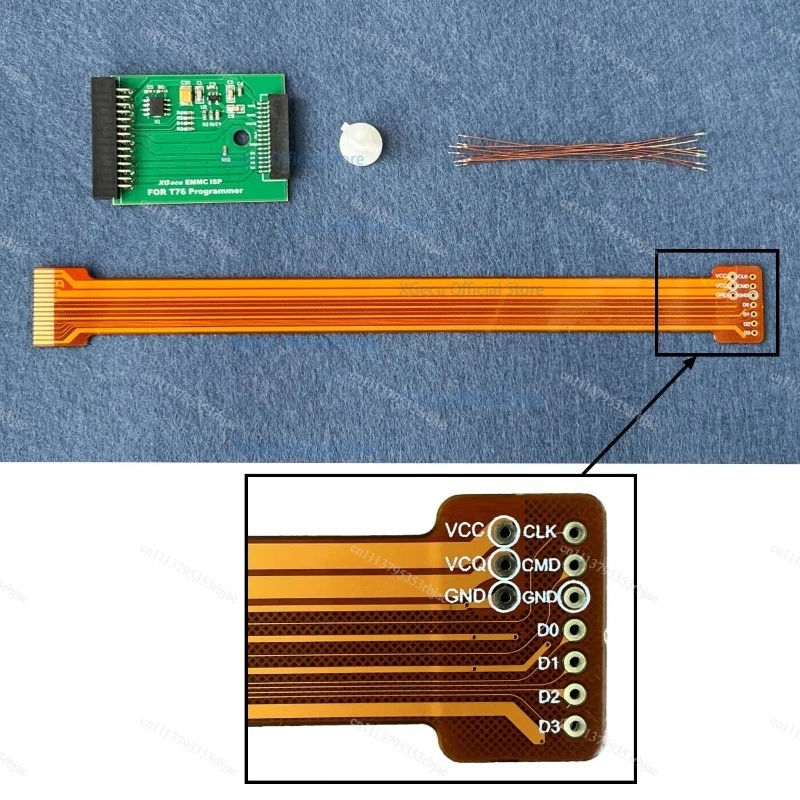 XGecu T76 EMMC ISP online burning adapter connection line FPC impedance line