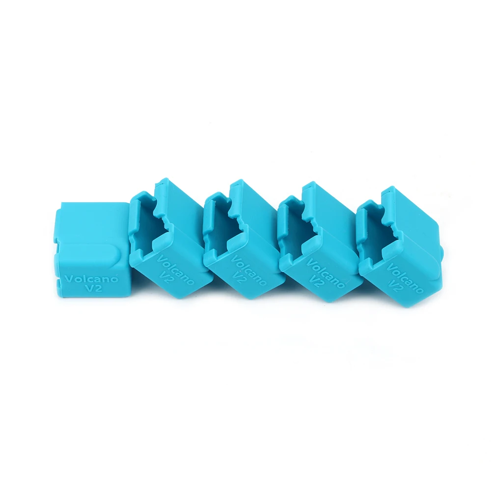 1/2/5pcs Volcano V2 Silicone Sock Cover 3D Printer Part Blue For H59 Volcano Heated Block J-head Hotend Bowden/Direct Extruder