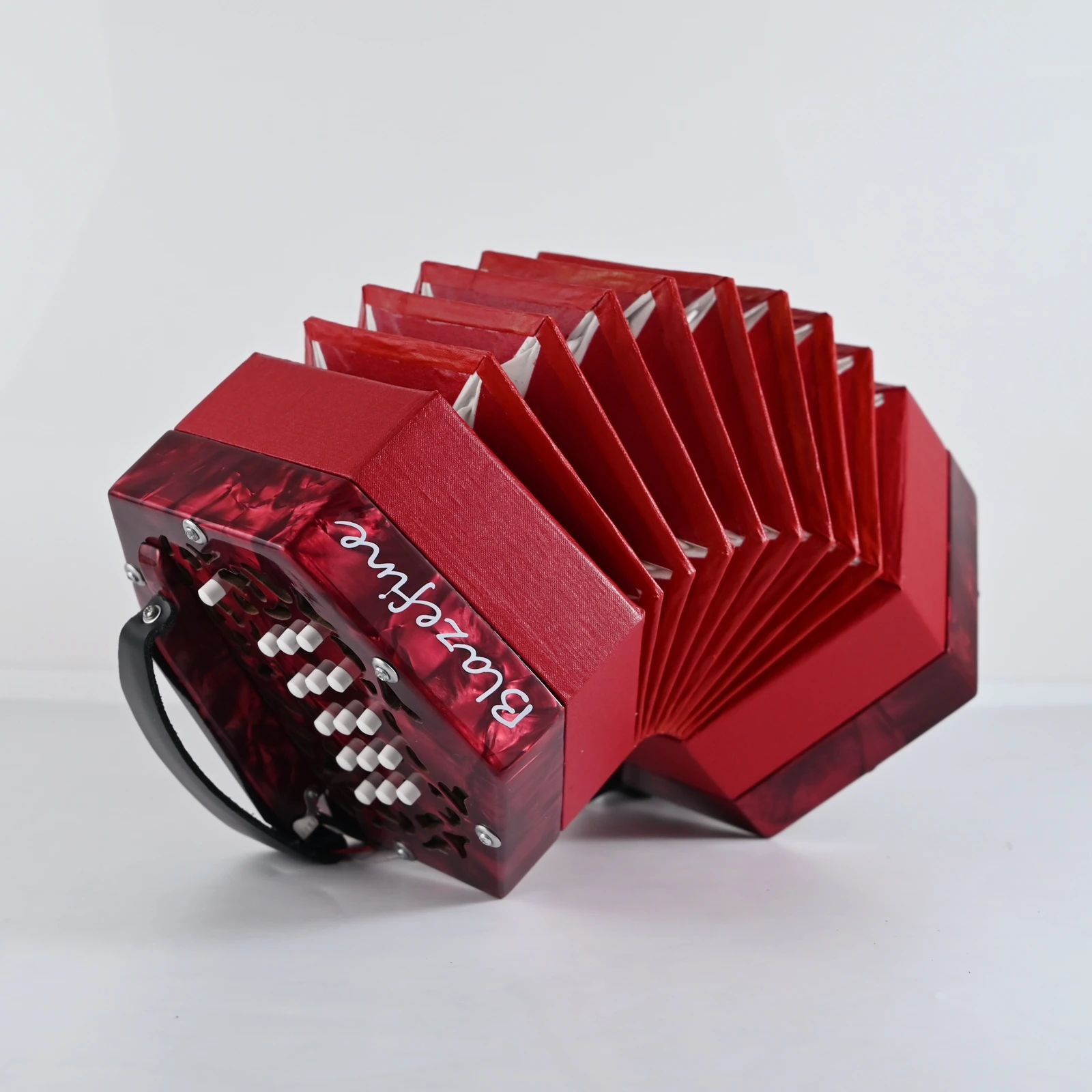 Blazefine Anglo Concertina ,Different Note On Pull And Push,Adult Primary Professional Playing Hexagon Accordion