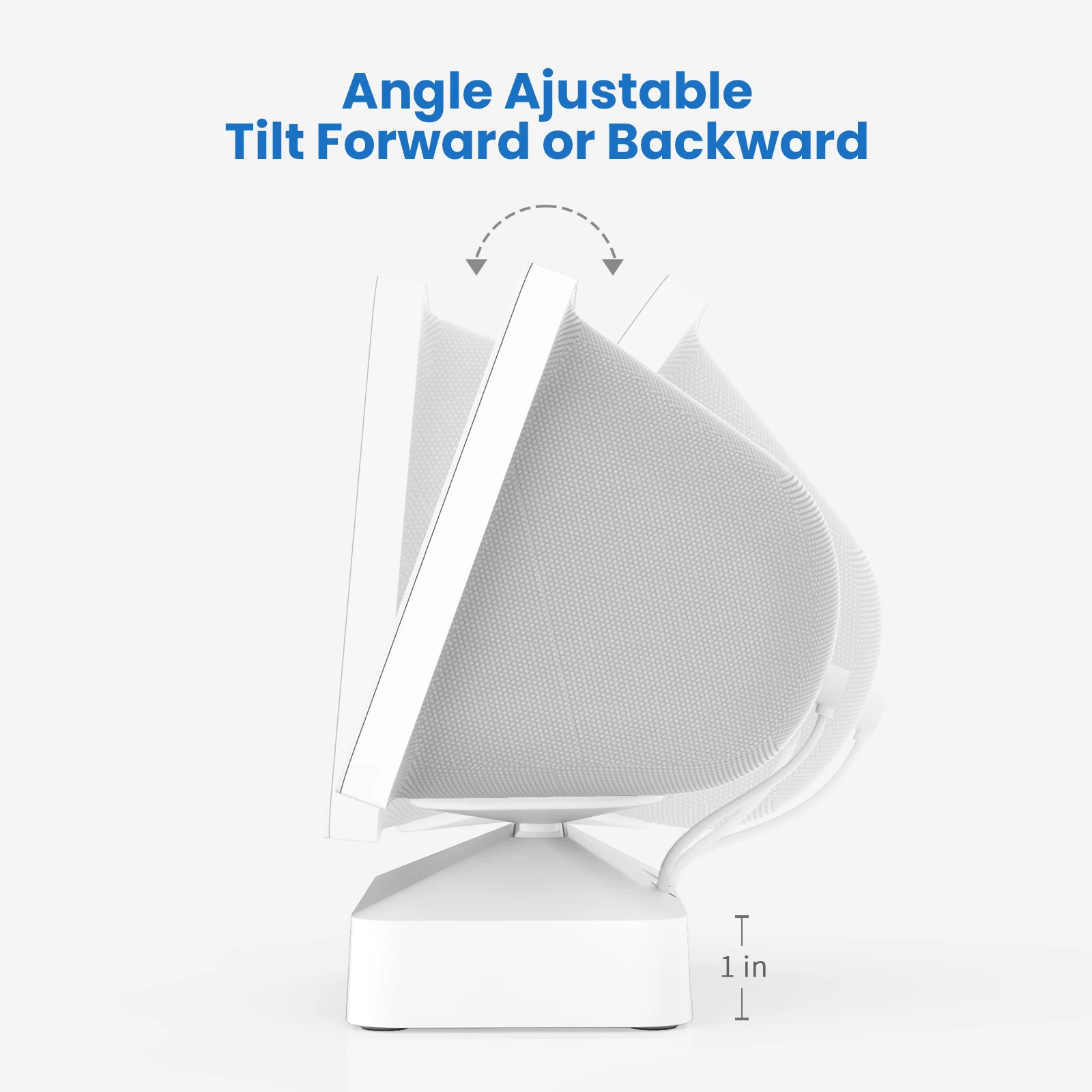 CornerMM-Base de batterie mobile pour Echo Show 8, 3ème Isabel, écran Amazon Alexa, 15000mAh, temps de lecture de 9,5 heures, support de station d'accueil