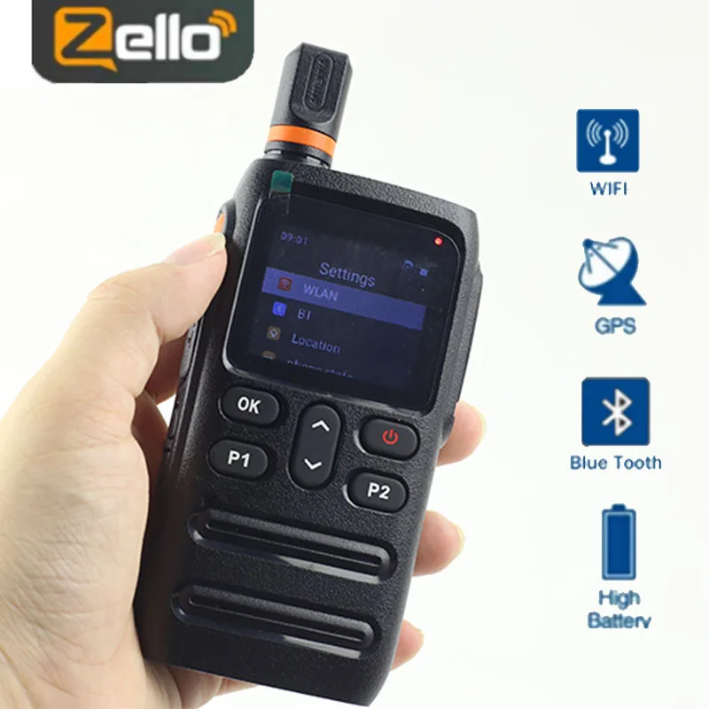 Fast Shipping Zello 4G Netwrok Radio Realptt Walkie Talkie GPS Protable Ham Radio GSM/WCDMA/TDD-LTE/FDD-LTE WALKI TALKI 1000km