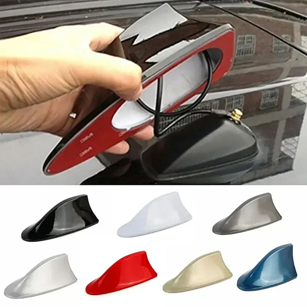 

Car Radio Shark Fin Decorative Shark Aerial Antenna Roof Universal Car Radio FM Signal Design for All Automobiles Decorative