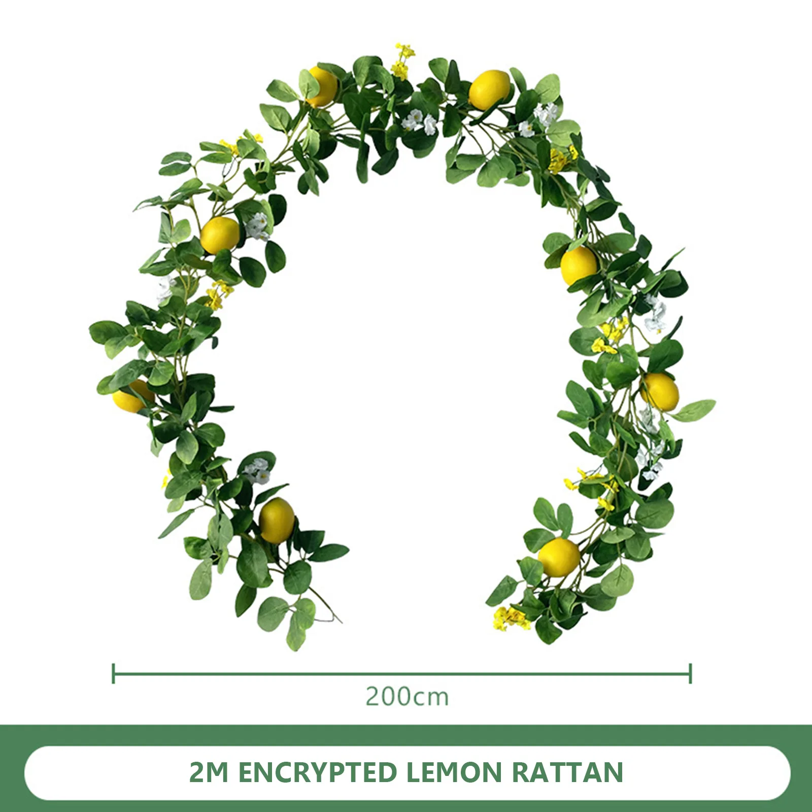 Artificial Lemon Garland Hanging Lemon Rattan Fake Lemon Garland With Eucalyptus Leaves Front Door Vine Kitchen Outdoor Decor