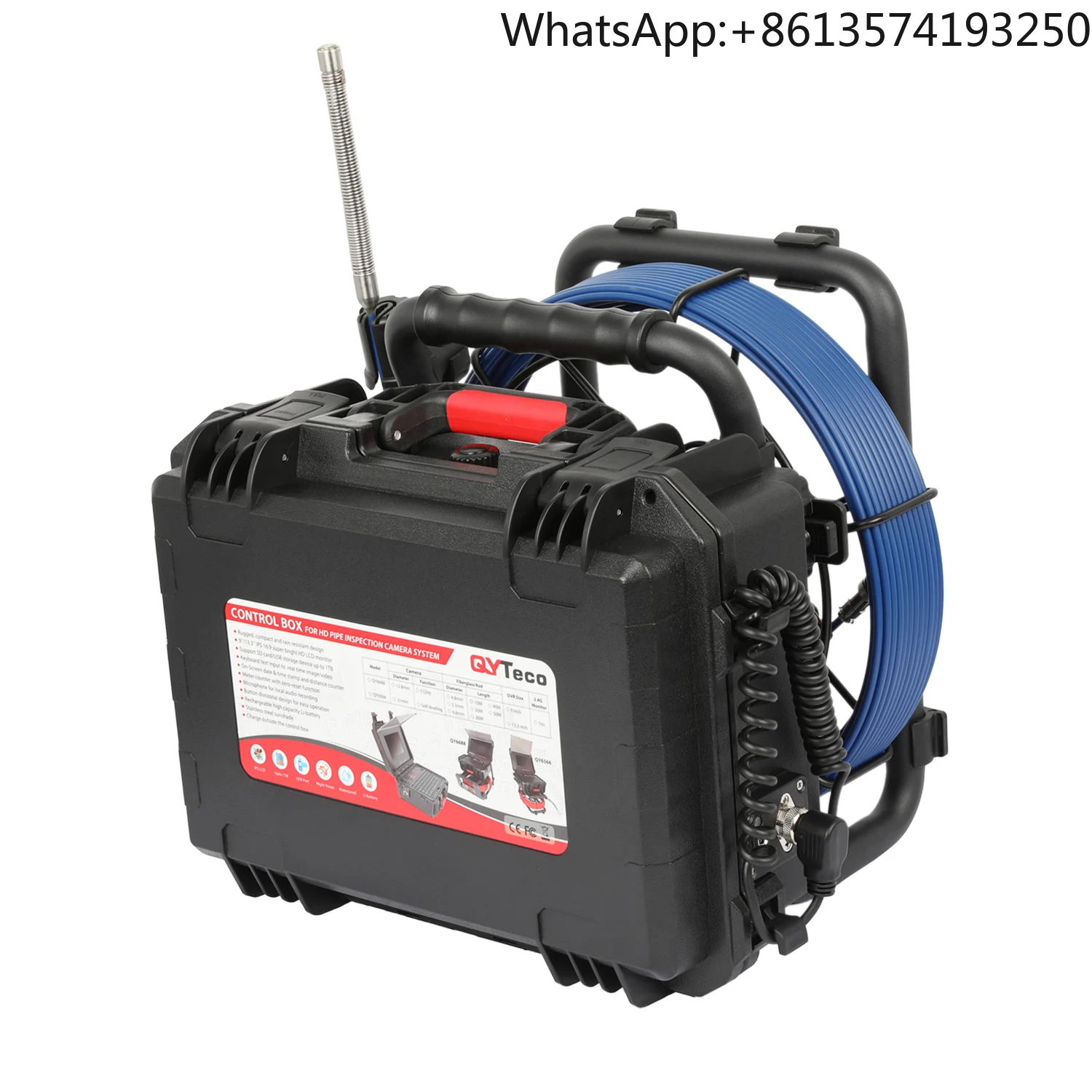 

Qytech 12.8 MM Camera Head 9 Inch 30 M Cable Sewer Pipe Inspection Camera System with DVR