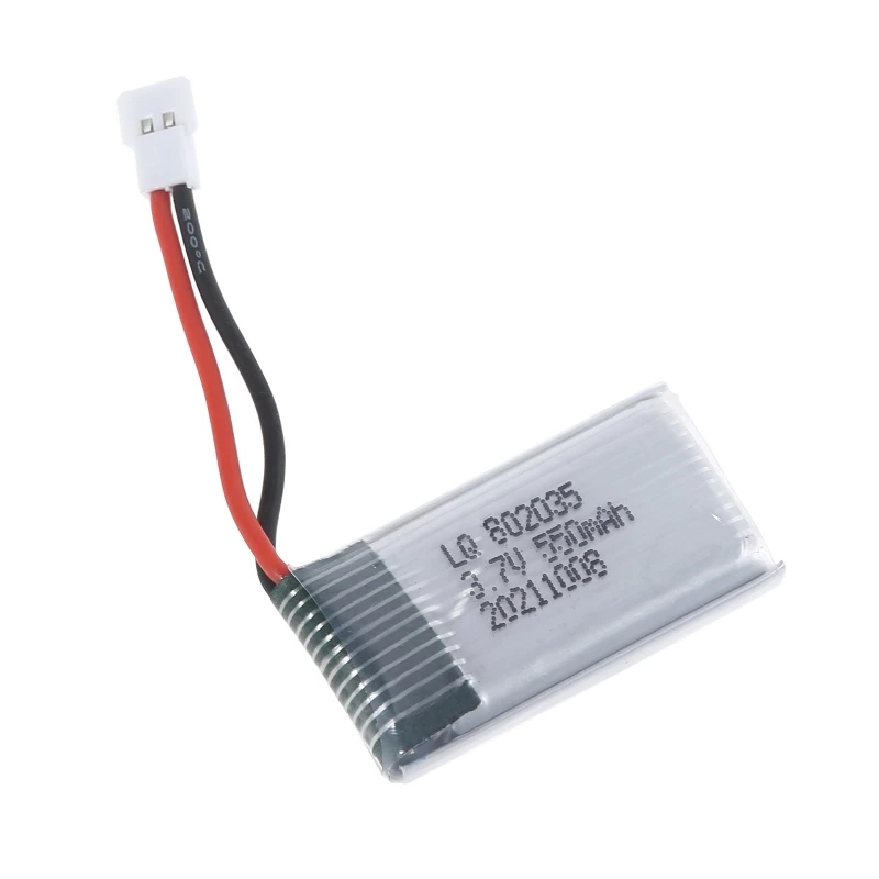 بطارية ليثيوم 3.7 فولت 550 مللي أمبير في الساعة 20 كليبو 802035/702035 لـ H107 H107L H107D MJXRC F47 DFD-F180 بدون