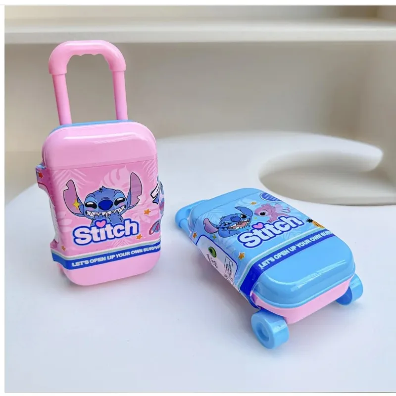 Caixa Surpresa Disney Stitch, Brinquedo de Mala, Chaveiro de Charme Fofo, Boneco Modelo Divertido, Figuras de Anime, Presente de Aniversário para Meninos e Meninas