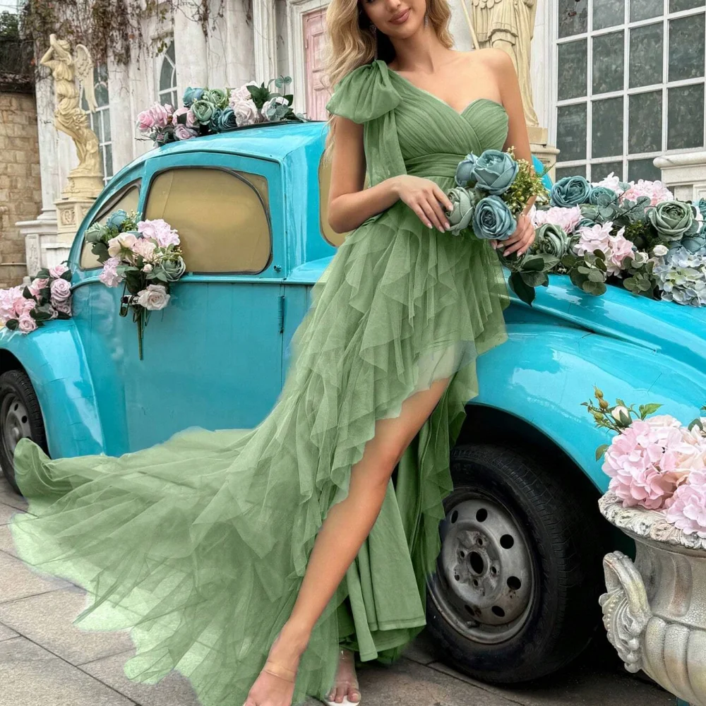 Romantic Prom Dress Backless Sweetheart Neck For Women Evening Gowns One Shoulder With Split Party Dresses robes de soirée