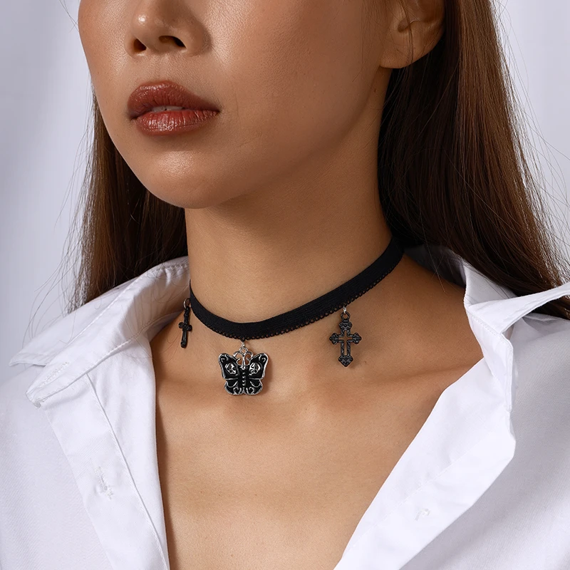 Modische Samtkette für Damen, koreanischer Stil, Schleifen-Choker, Mädchen-Party- und Festivalschmuck, Dekoration – Detail 24