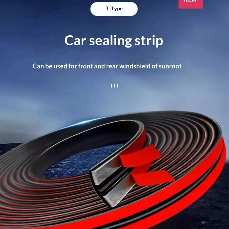 Car Rubber Weather Stripping Uncut Sealing Trim For Roof Window Windshield Auto Soundproof Waterproof Seal Accessory Gadget view 2