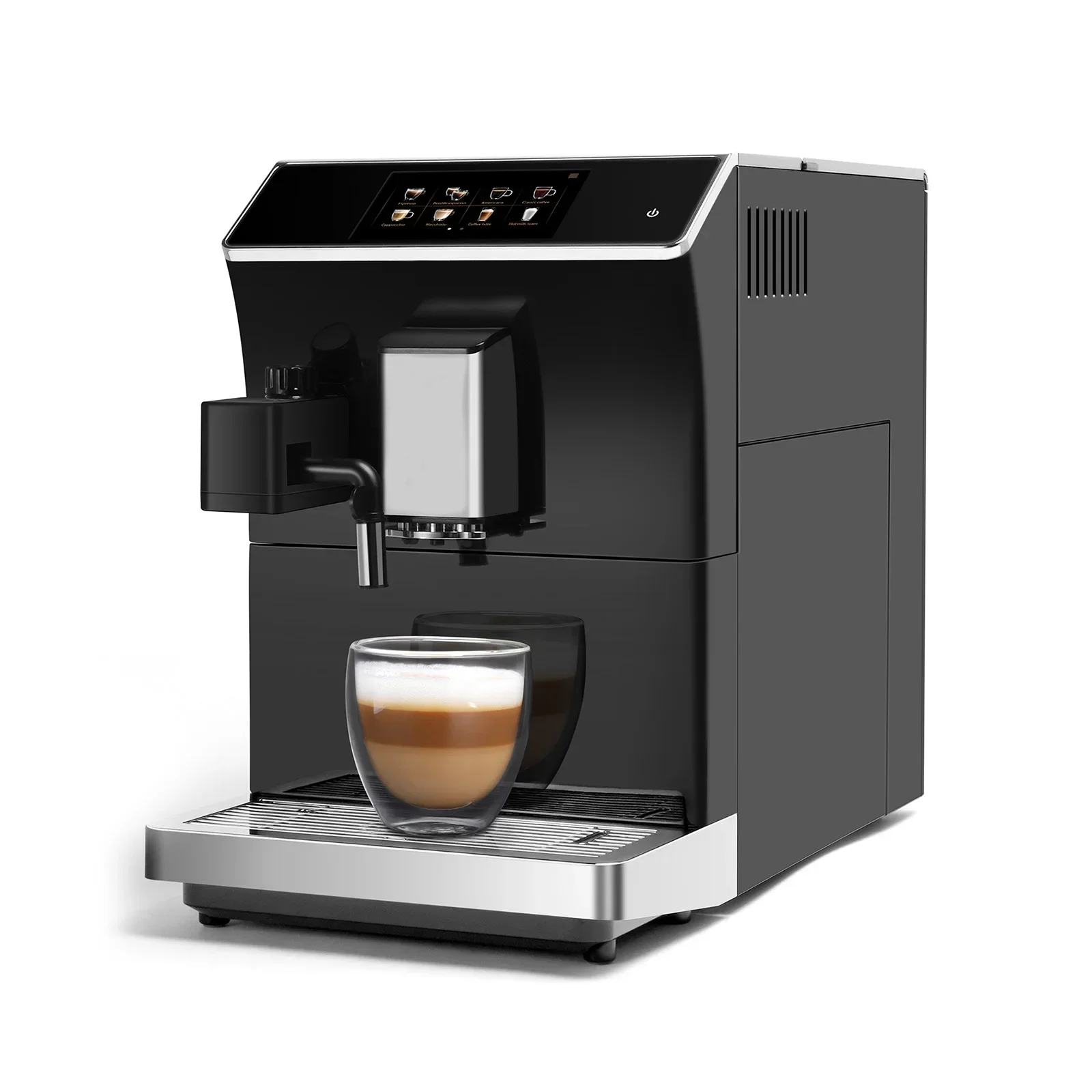 Mcilpoog WS203 Fully Automatic Machine Bean to Cup Cappuccino With Milk Frother, 16 Flavors , Touch Display, Ideal for Home Use.