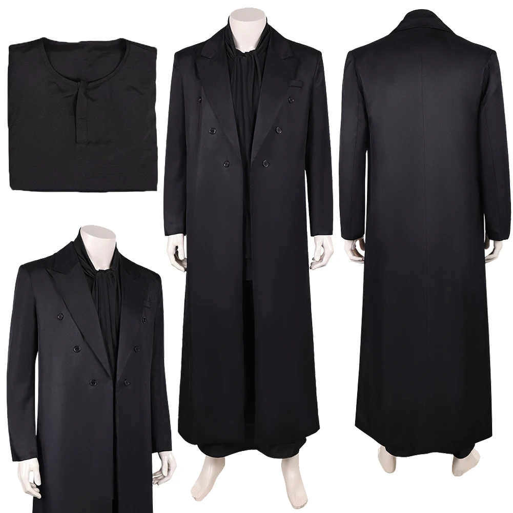 

S2 Dream Cosplay Fantasy Black Long Coat Suits Clothing 2025 TV Sandmen Costume Disguise Adult Men Fantasia Party Outfits