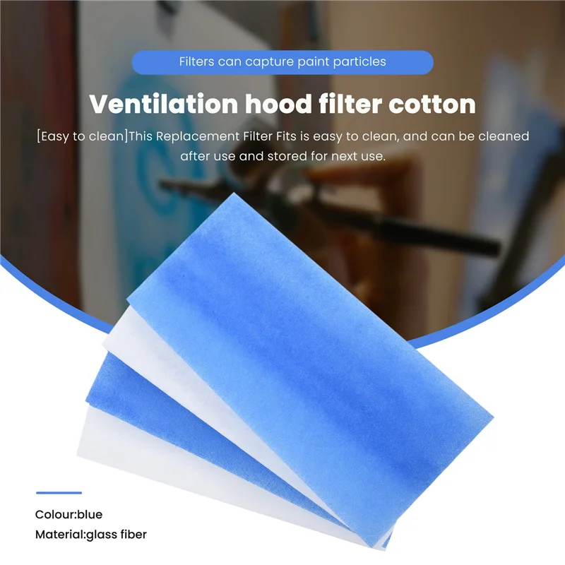 A23E-Airbrush Hobby Airbrush Spray Booth Filter Set, Fiberglass Booth Replace Filter Compatible For Master, Paasche 2 Pieces